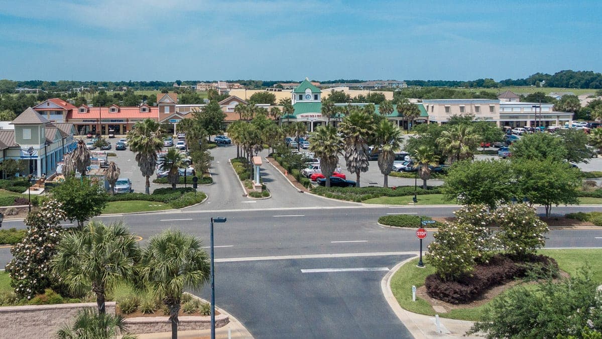 Aerial view of the Ave Maria, Florida town center, where Advance Accounting & Tax Solutions is based